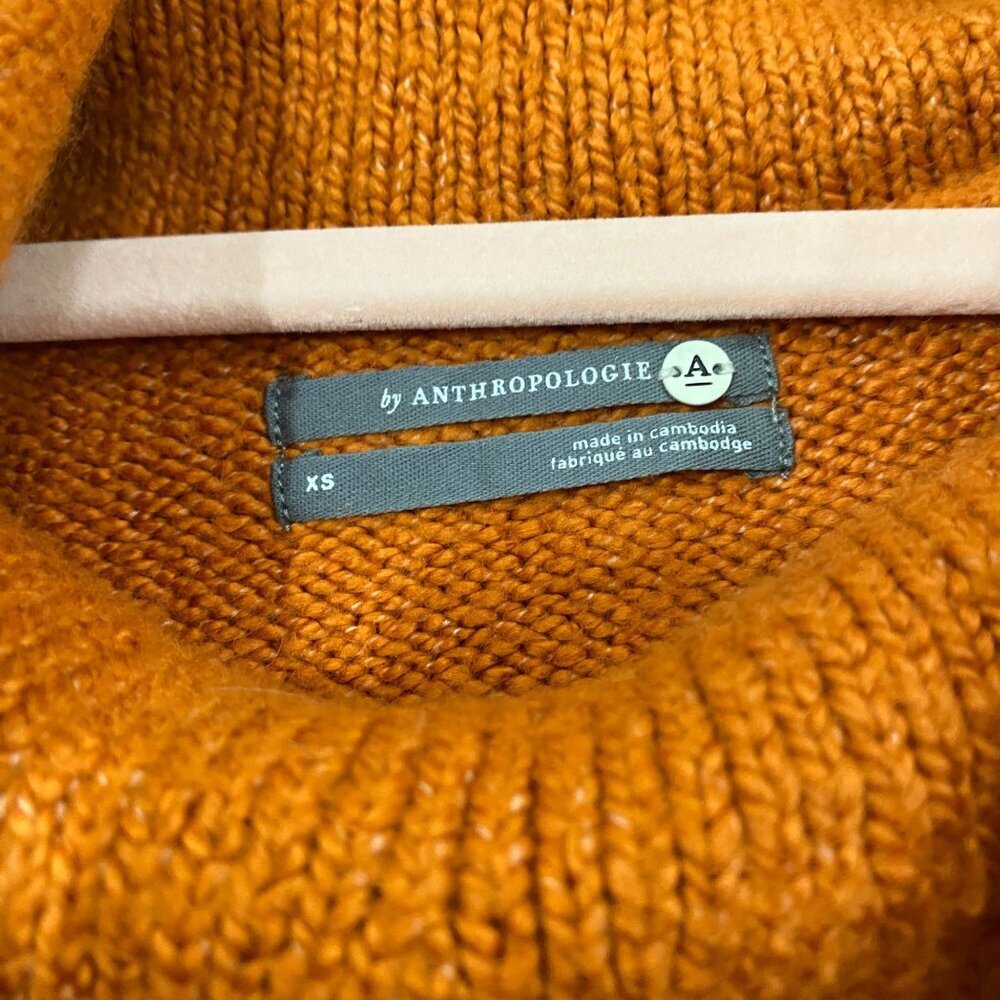 Anthropologie Women’s XS Sweater Draped Cowl Neck Pull Over Long Sleeve - Picture 9 of 16
